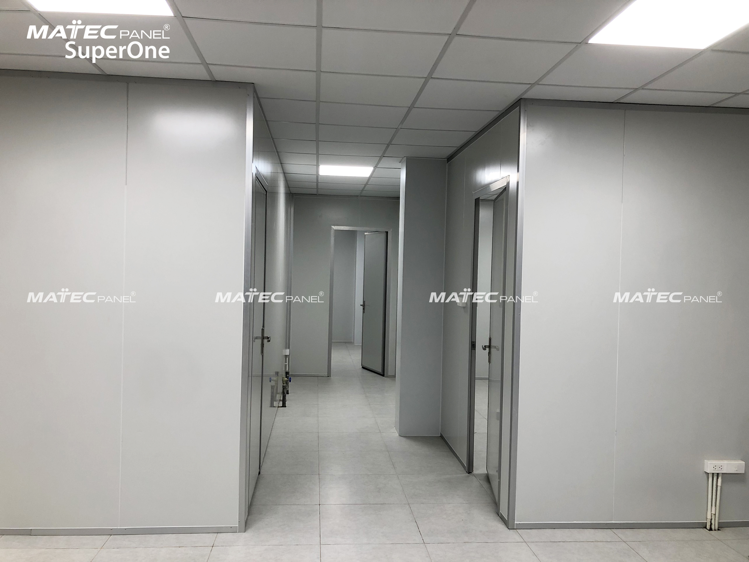Mẫu vách panel ngăn phòng do MatecPanel SuperOne  thi công